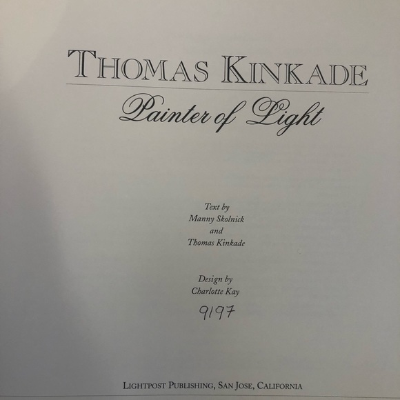 📚🎨🖌️1993 Signed Thomas Kinkade “Painter of Light” Book c 1993 1st Printing - Picture 4 of 14